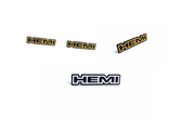 Dodge Emblem & Badges set with Hemi logo (Type 3) Dodge emblems decoinfabric