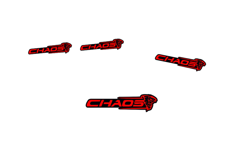 Dodge Emblem & Badges set with Chaos logo (Type 2) Dodge emblems decoinfabric
