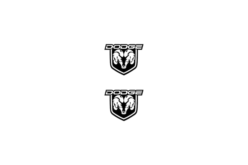 Dodge RAM Emblem & Badge Set - Grille and Tailgate Dodge RAM logo (Type 3) Dodge emblems decoinfabric WHITE