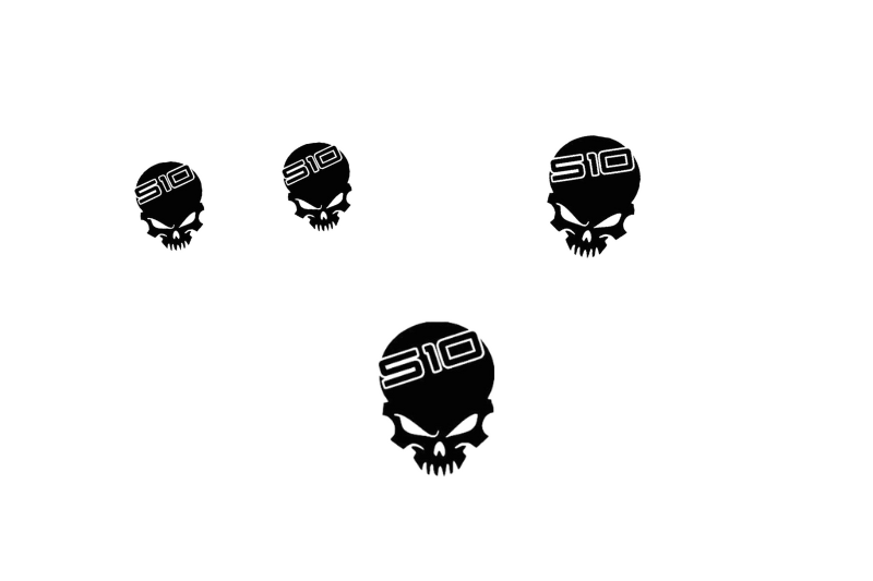 Chevrolet Emblem & Badges set with Shevy S10 Skull logo Chevrolet emblems decoinfabric