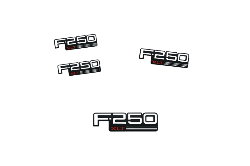 Ford F250 Emblem & Badges set with F250 XTL logo Ford emblems decoinfabric