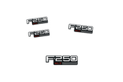 Ford F250 Emblem & Badges set with F250 XTL logo Ford emblems decoinfabric
