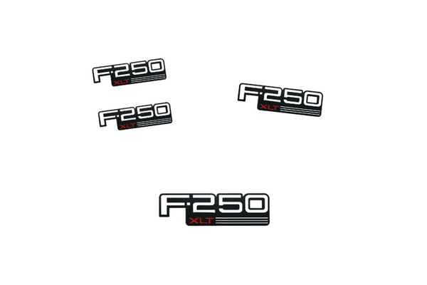 Ford F250 Emblem & Badges set with F250 XTL logo