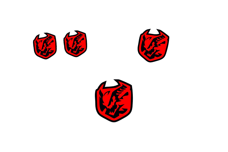 Dodge Emblem & Badges set with Predator logo Dodge emblems decoinfabric