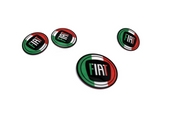 Fiat Emblem & Badges set with Fiat Tricolor logo Fiat emblems decoinfabric