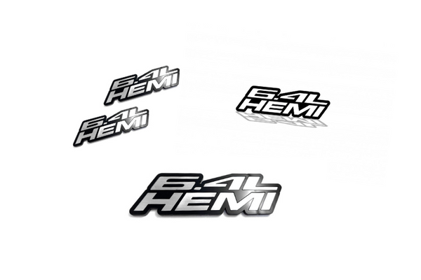 Chrysler Emblem & Badges set with 6.4L Hemi logo