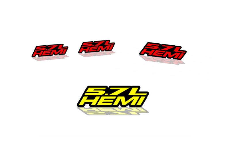 Jeep Emblem & Badges set with 5.7L Hemi logo Jeep emblems decoinfabric
