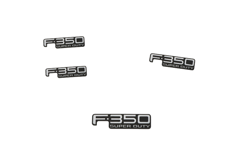 Ford F350 Emblem & Badges set with F350 Super Duty logo (Type 2) Ford emblems decoinfabric