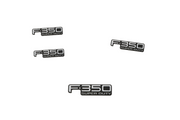 Ford F350 Emblem & Badges set with F350 Super Duty logo (Type 2) Ford emblems decoinfabric