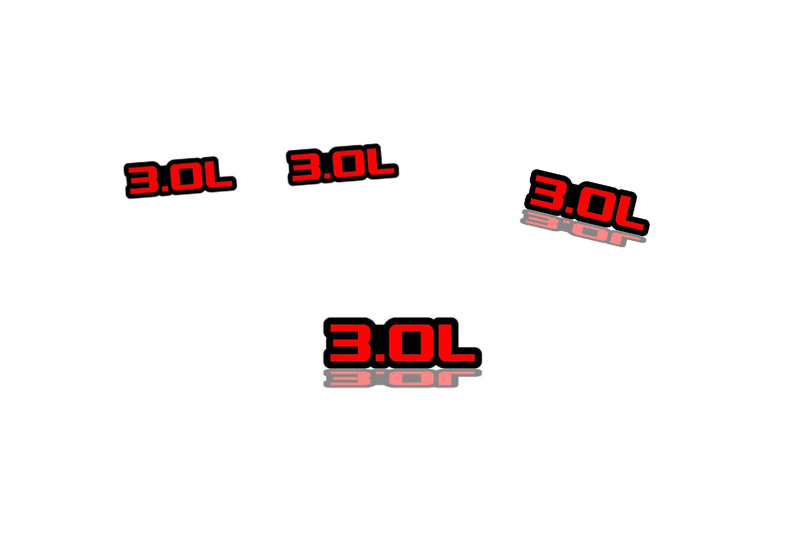 Chrysler Emblem & Badges set with 3.0L logo Chrysler emblems decoinfabric