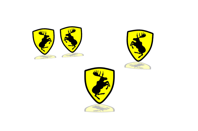 Volvo Emblem & Badges set with Volvo Elk logo (Type 2) Volvo emblems decoinfabric