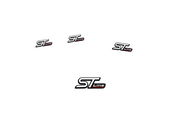 Ford Emblem & Badges set with ST Line logo (Type 2) Ford emblems decoinfabric BLACK WHITE