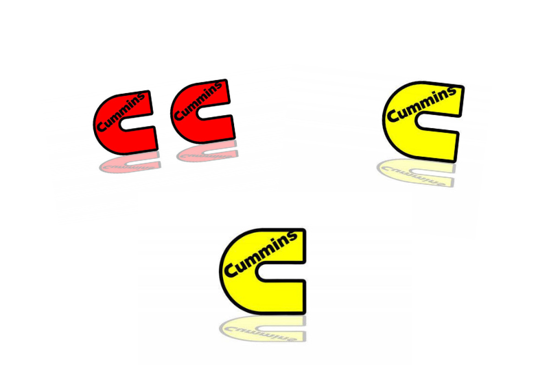 Dodge Emblem & Badges set with Cummins logo (Type 2) Dodge emblems decoinfabric