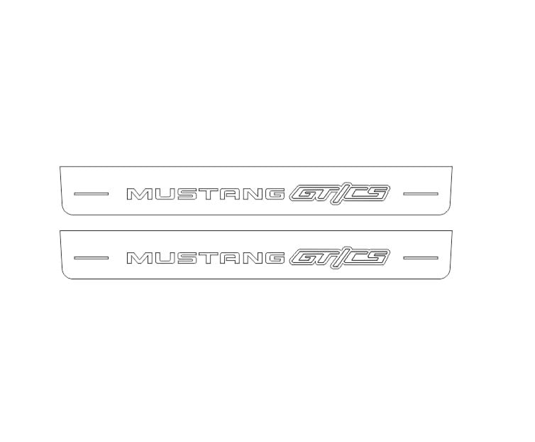 Ford Mustang VI 2015-2023 Illuminated LED Door Sill Plates With Mustang GT/CS Logo Ford Led Door Sills opdesign