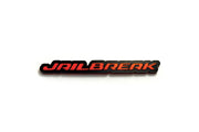Dodge tailgate trunk rear emblem with Jailbreak logo Dodge emblems decoinfabric BLACK ORANGE