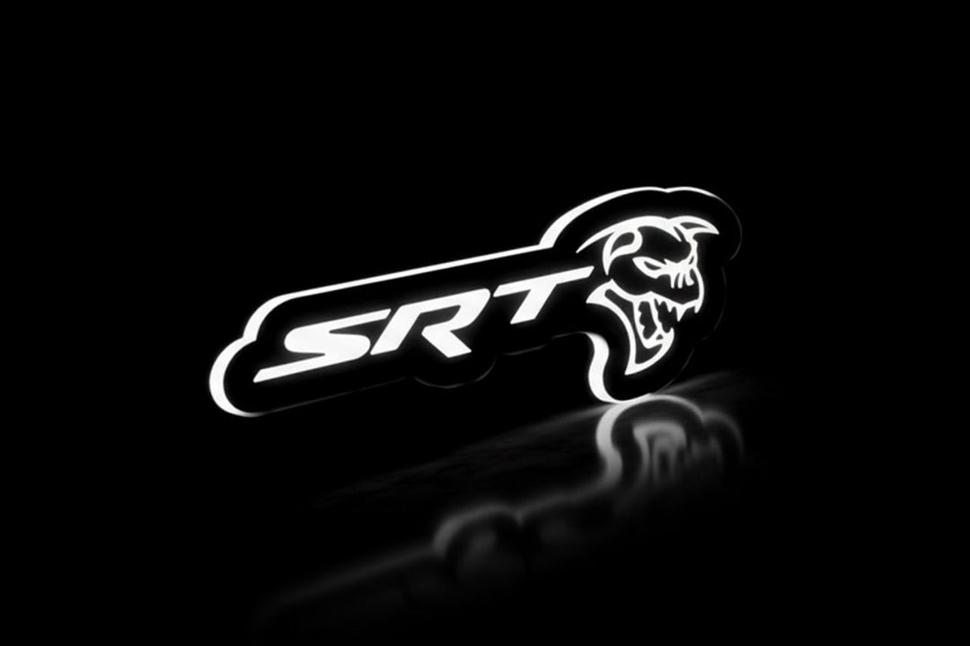 Dodge Illuminated LED Radiator Grille Emblems and Badges with SRT Ghoul logo Dodge Led emblems decoinfabric