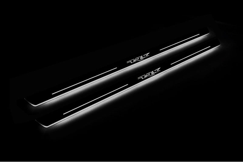 Dodge RAM V 2019+ Door Sill Led Plate With TRX Logo Dodge Led Door Sills opdesign