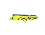 Chrysler Radiator grille emblem with SRT logo (Type 2) Chrysler emblems decoinfabric YELLOW BLACK