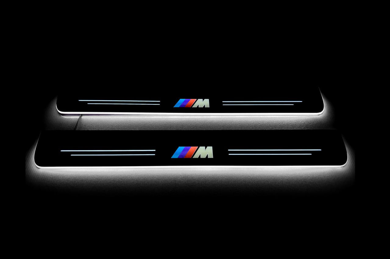 BMW 5 G60 2023+ Led Door Sill Pro with M logo BMW Led Door Sills opdesign