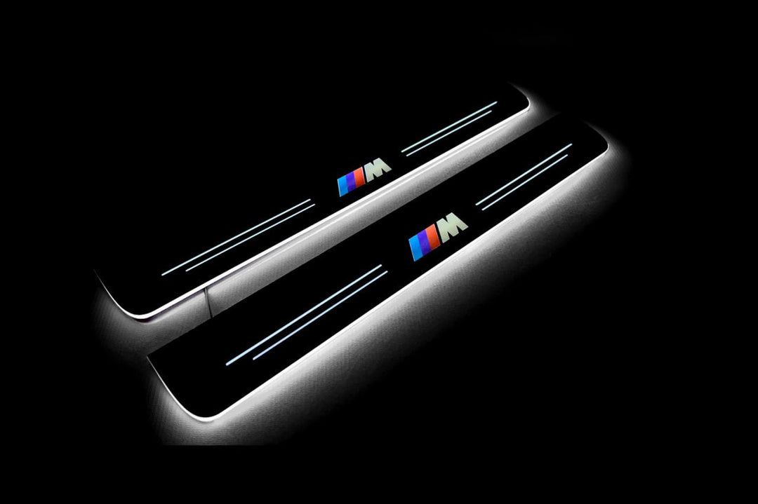 BMW 5 G60 2023+ Led Door Sill Pro with M logo BMW Led Door Sills opdesign