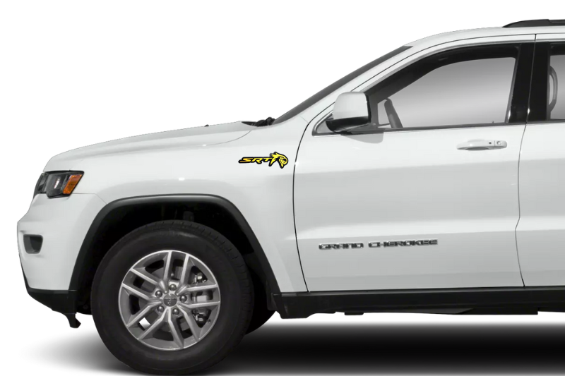 Jeep Emblem & Badges set with SRT Trackhawk logo Jeep emblems decoinfabric