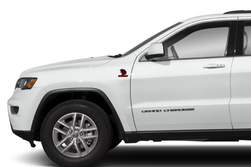 Jeep Emblem & Badges set with Hellcat + text Hellcat logo Jeep emblems decoinfabric