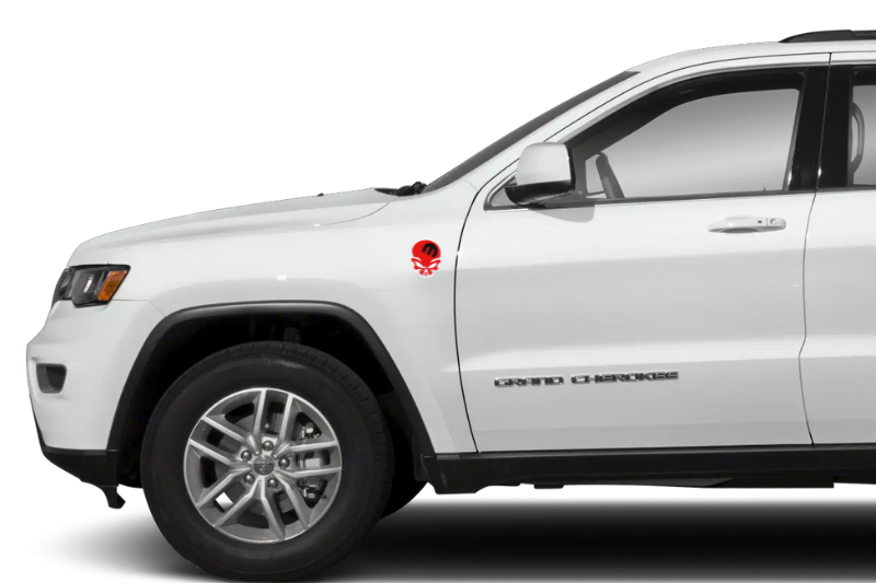 Jeep Emblem & Badges set with Mopar Skull logo (Type 6) Jeep emblems decoinfabric