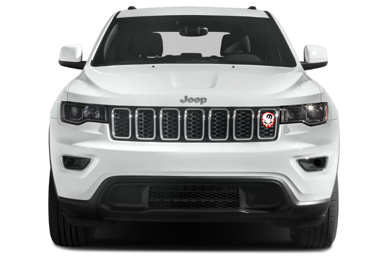 Jeep Emblem & Badge Set - Grille and Tailgate Mopar Skull logo (Type 5) Jeep emblems decoinfabric