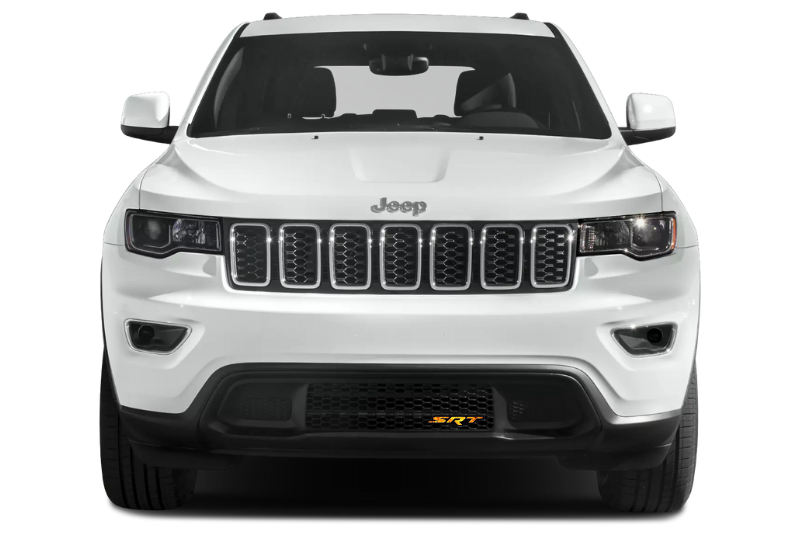 Jeep Emblem & Badge Set - Grille and Tailgate SRT Fire logo Jeep emblems decoinfabric BLACK FRAME+FIRE LOGO