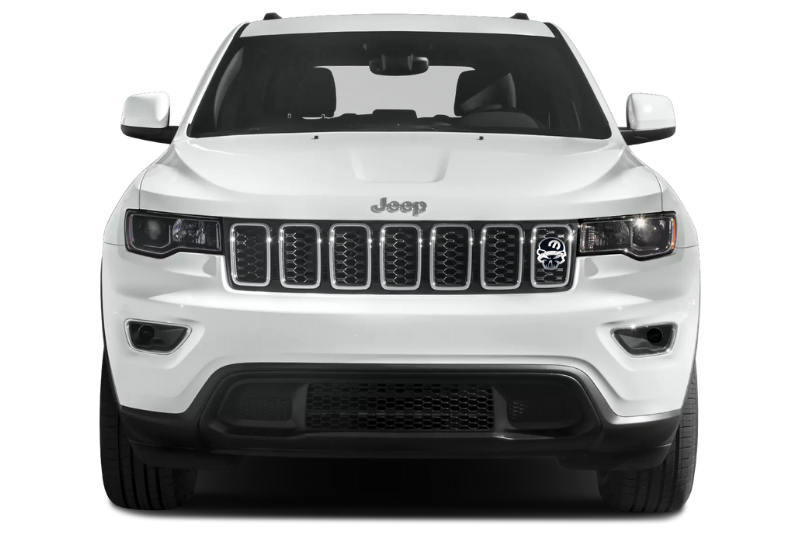 Jeep Stainless Steel Emblem & Badge Set - Grille and Tailgate Mopar Skull logo (Type 2) Jeep emblems decoinfabric
