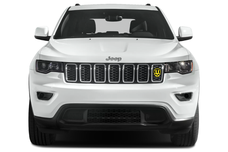 Jeep Emblem & Badge Set - Grille and Tailgate Mopar Skull logo (Type 13) Jeep emblems decoinfabric YELLOW