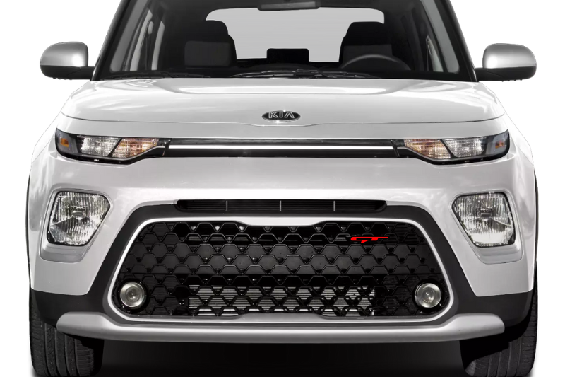 KIA Emblem & Badge Set - Grille and Tailgate GT logo KIA emblems decoinfabric RED