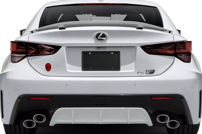 Tailgate trunk rear emblem with Dead Pool logo Custom Rear Emblem decoinfabric