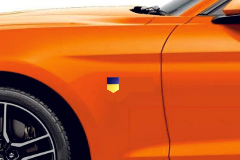Emblem (badges) for fenders with Ukraine logo Custom design emblems decoinfabric