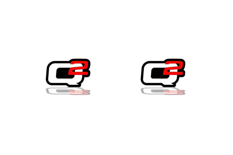 Alfa Romeo emblem for fenders with Q2 logo Alfa Romeo emblems decoinfabric