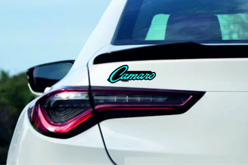 Chevrolet Camaro tailgate trunk rear emblem with Camaro logo - decoinfabric