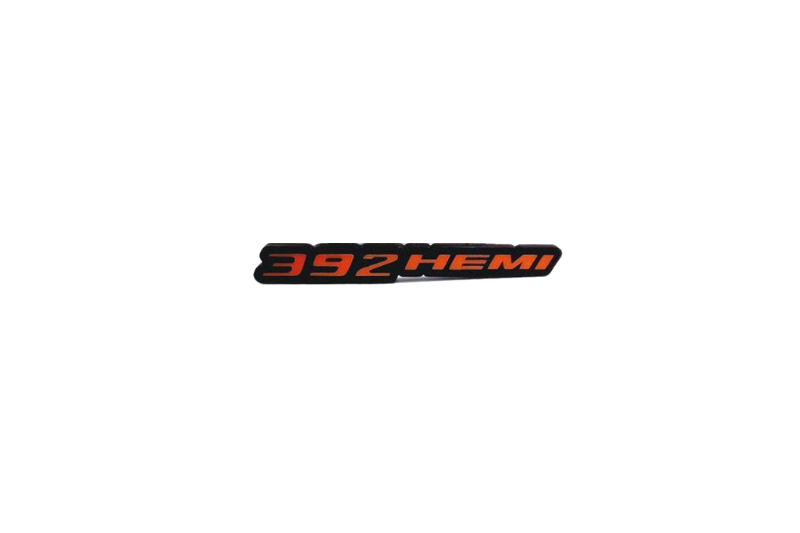 Dodge Challenger trunk rear emblem between tail lights with 392HEMI logo Dodge emblems decoinfabric BLACK ORANGE
