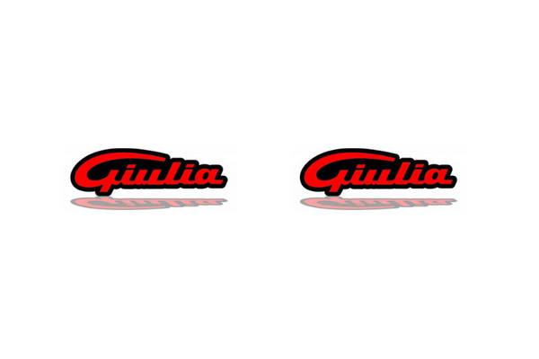 Alfa Romeo emblem for fenders with Giulia logo