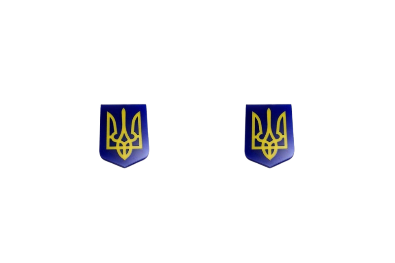 Emblem (badges) for fenders with Coat of arms of Ukraine logo Custom design emblems decoinfabric