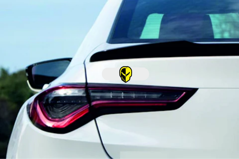 Chevrolet tailgate trunk rear emblem with Jake Skull logo