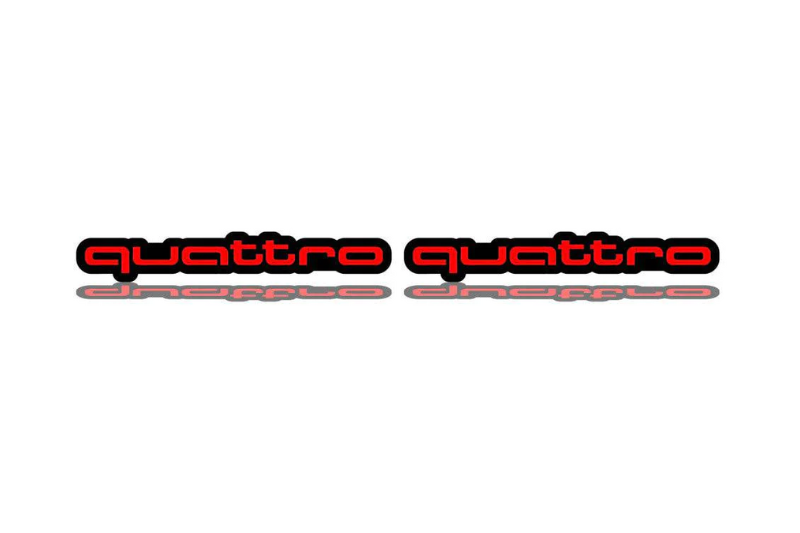 Audi emblem for fenders with Quatro logo fender decoinfabric