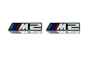 BMW emblem for fenders with M2 logo (type Carbon) fender decoinfabric