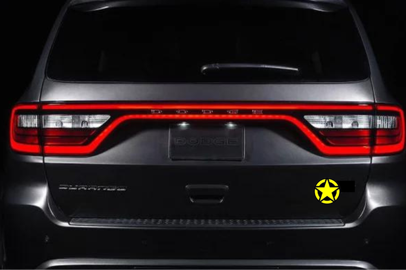 Star US Army tailgate trunk rear emblem with Star US Army logo Custom Rear Emblem decoinfabric