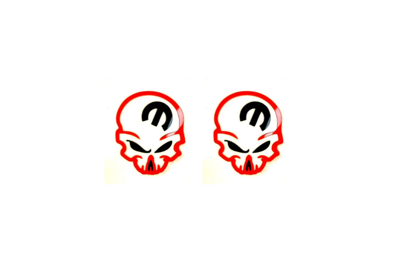 Chrysler Emblem & Badges set with Mopar Skull logo (Type 4) Chrysler emblems decoinfabric