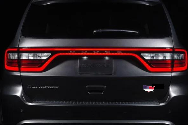 Flag USA tailgate trunk rear emblem with flag USA logo