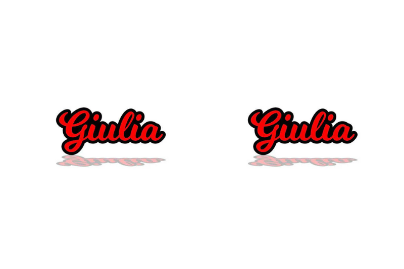 Alfa Romeo Emblem & Badges set with Giulia logo (Type 2) Alfa Romeo emblems decoinfabric