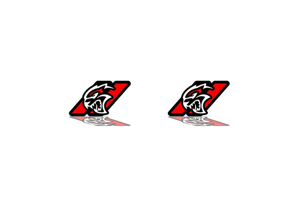 DODGE emblem for fenders with Hellcat + Dodge logo