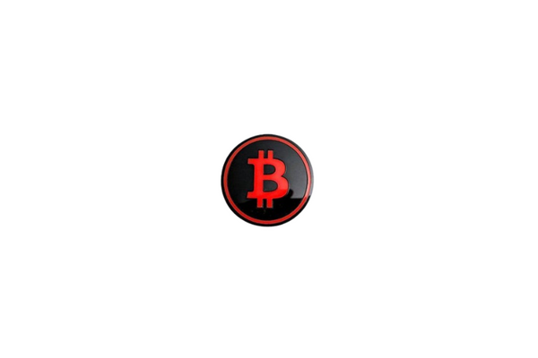 Bitcoin tailgate trunk rear emblem with Bitcoin logo