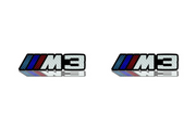 BMW emblem for fenders with M3 logo (type Carbon) fender decoinfabric