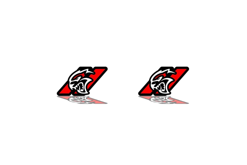 Dodge Emblem & Badges set with Hellcat + Dodge logo